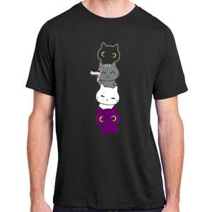 Asexuality Flag Animal Cat Ace Pride Demisexual Gift Asexual Adult ChromaSoft Performance T-Shirt