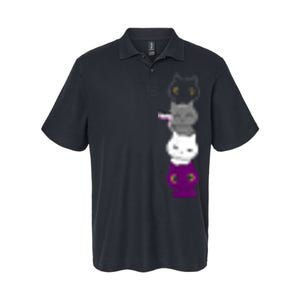 Asexuality Flag Animal Cat Ace Pride Demisexual Gift Asexual Softstyle Adult Sport Polo