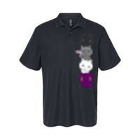 Asexuality Flag Animal Cat Ace Pride Demisexual Gift Asexual Softstyle Adult Sport Polo