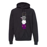 Asexuality Flag Animal Cat Ace Pride Demisexual Gift Asexual Premium Hoodie