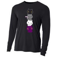 Asexuality Flag Animal Cat Ace Pride Demisexual Gift Asexual Cooling Performance Long Sleeve Crew