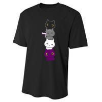 Asexuality Flag Animal Cat Ace Pride Demisexual Gift Asexual Performance Sprint T-Shirt