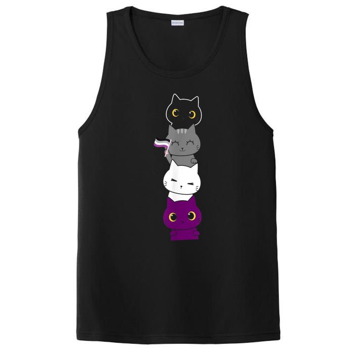 Asexuality Flag Animal Cat Ace Pride Demisexual Gift Asexual PosiCharge Competitor Tank