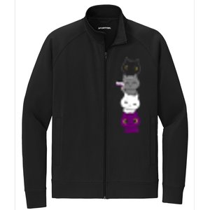 Asexuality Flag Animal Cat Ace Pride Demisexual Gift Asexual Stretch Full-Zip Cadet Jacket