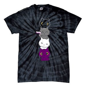 Asexuality Flag Animal Cat Ace Pride Demisexual Gift Asexual Tie-Dye T-Shirt