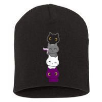 Asexuality Flag Animal Cat Ace Pride Demisexual Gift Asexual Short Acrylic Beanie