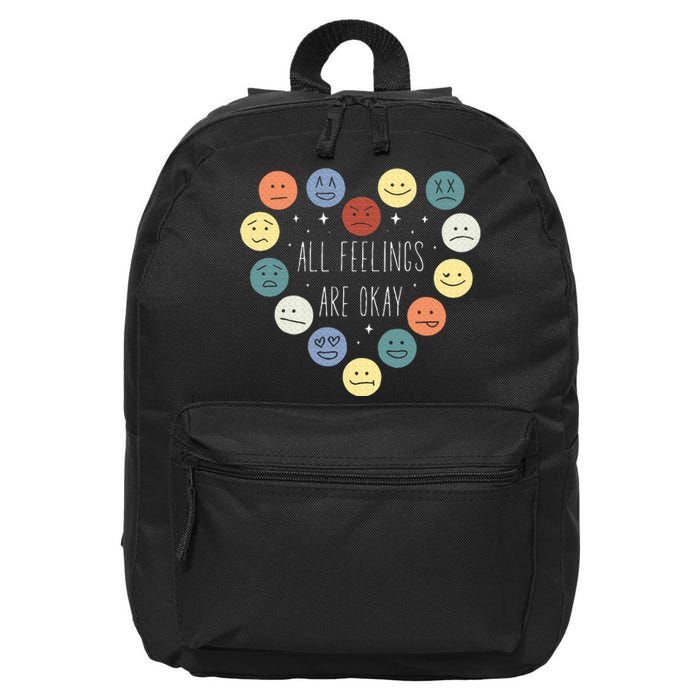 All Feelings Are Okay Mental Health Awareness Month Emotion 16 in Basic Backpack