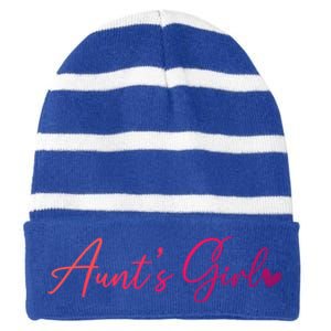 Aunts From Aunt To Niece Gift Striped Beanie with Solid Band