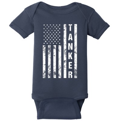 American Flag Army Tanker Baby Bodysuit