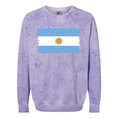 Argentinian Flag Argentina Gift Colorblast Crewneck Sweatshirt