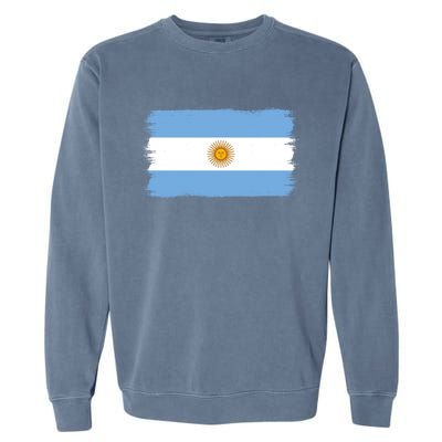 Argentinian Flag Argentina Gift Garment-Dyed Sweatshirt