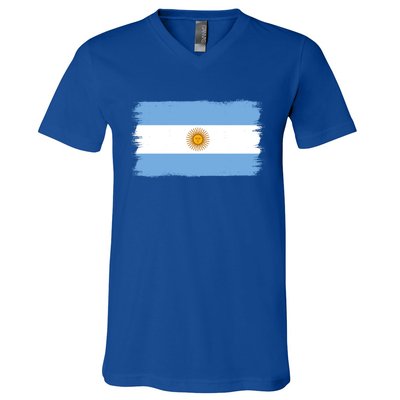 Argentinian Flag Argentina Gift V-Neck T-Shirt