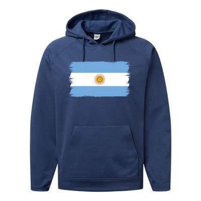 Argentinian Flag Argentina Gift Performance Fleece Hoodie