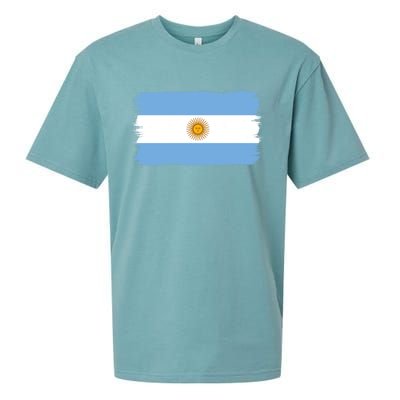 Argentinian Flag Argentina Gift Sueded Cloud Jersey T-Shirt