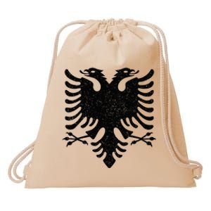 Albania Flag Albanian Doubleheaded Eagle Drawstring Bag