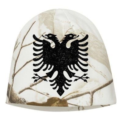 Albania Flag Albanian Doubleheaded Eagle Kati - Camo Knit Beanie