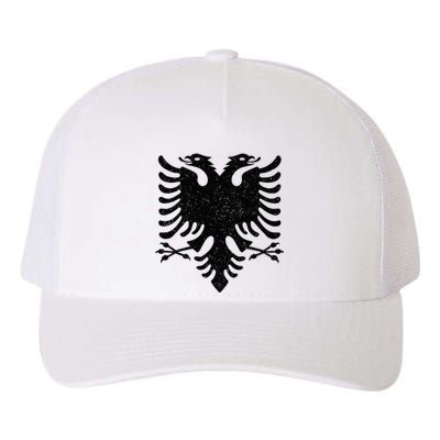 Albania Flag Albanian Doubleheaded Eagle Yupoong Adult 5-Panel Trucker Hat