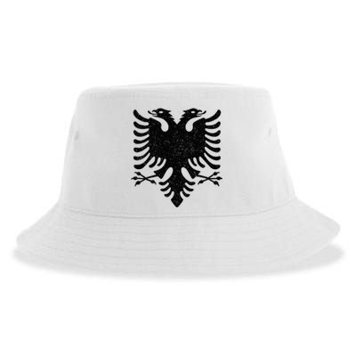 Albania Flag Albanian Doubleheaded Eagle Sustainable Bucket Hat