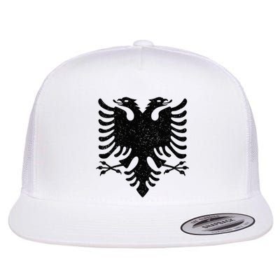 Albania Flag Albanian Doubleheaded Eagle Flat Bill Trucker Hat