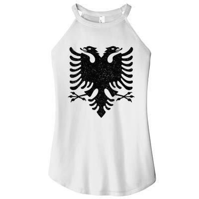 Albania Flag Albanian Doubleheaded Eagle Women’s Perfect Tri Rocker Tank