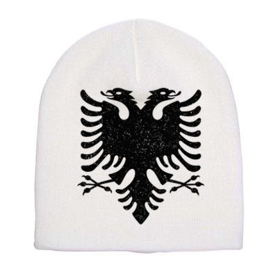 Albania Flag Albanian Doubleheaded Eagle Short Acrylic Beanie