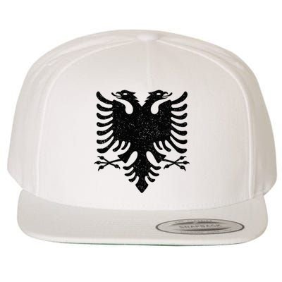 Albania Flag Albanian Doubleheaded Eagle Wool Snapback Cap