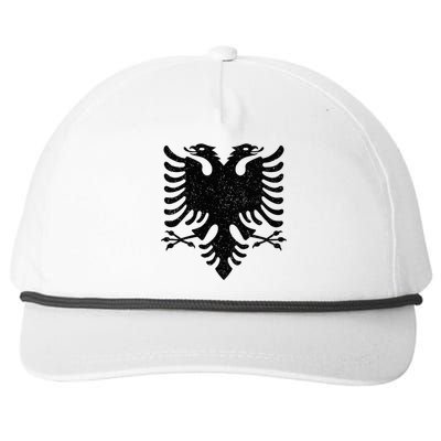 Albania Flag Albanian Doubleheaded Eagle Snapback Five-Panel Rope Hat