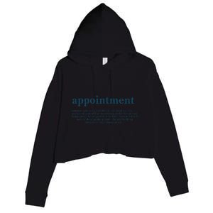 Appointment Formulate And Stamp Indelibly On Your Mind Crop Fleece Hoodie