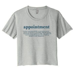 Appointment Formulate And Stamp Indelibly On Your Mind Women's Crop Top Tee