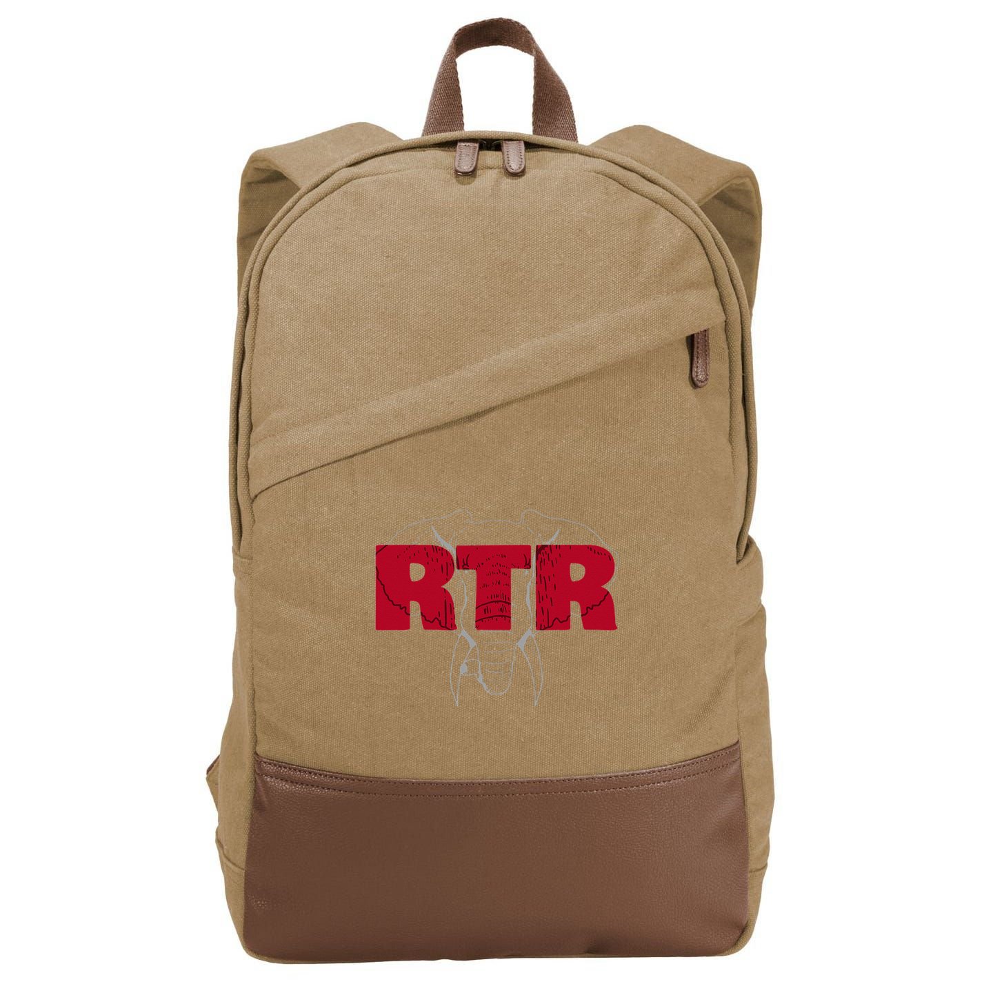 Alabama Football Athletics Elephant RTR Tailgate Cotton Canvas Backpack