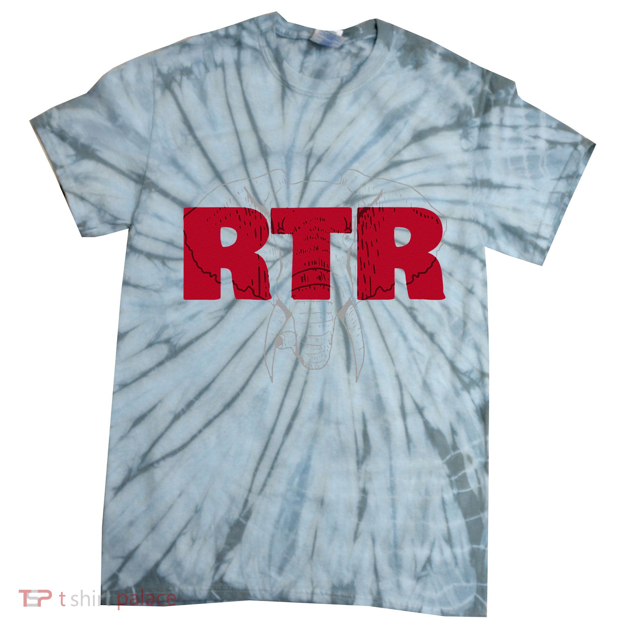 Alabama Football Athletics Elephant RTR Tailgate Tie-Dye T-Shirt
