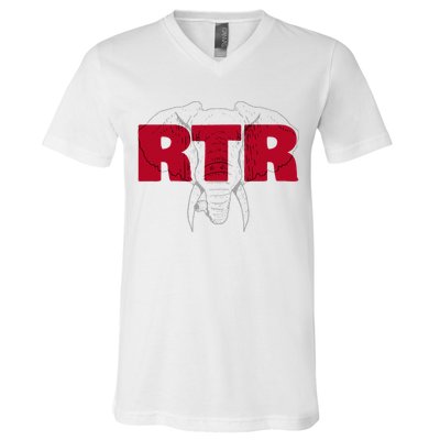 Alabama Football Athletics Elephant RTR Tailgate V-Neck T-Shirt