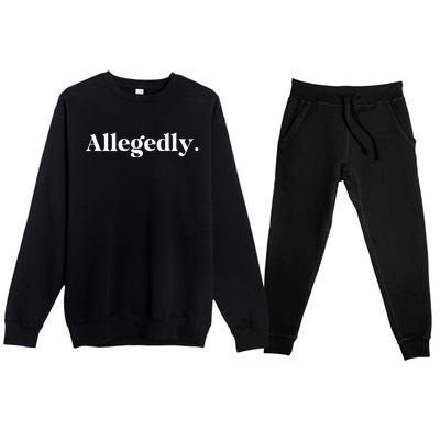 Allegedly Funny Attorney Premium Crewneck Sweatsuit Set