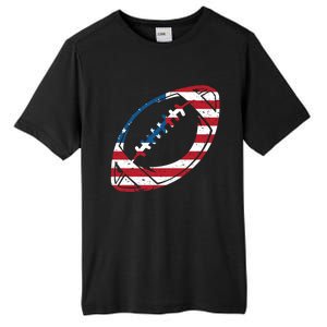 American Flag American Football Gift Tall Fusion ChromaSoft Performance T-Shirt