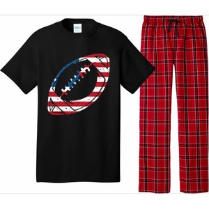 American Flag American Football Gift Pajama Set