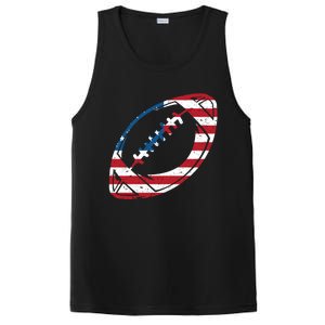 American Flag American Football Gift PosiCharge Competitor Tank