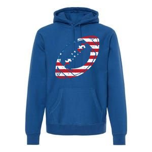 American Flag American Football Gift Premium Hoodie