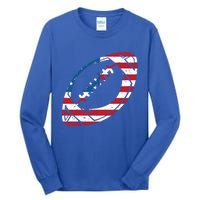 American Flag American Football Gift Tall Long Sleeve T-Shirt