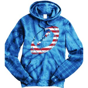 American Flag American Football Gift Tie Dye Hoodie