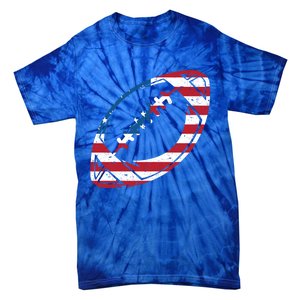 American Flag American Football Gift Tie-Dye T-Shirt