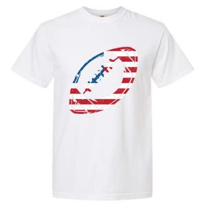 American Flag American Football Gift Garment-Dyed Heavyweight T-Shirt