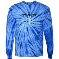 Aviation Flying Airplane Pilot Gift Flight Aircraft Pilot Cool Gift Tie-Dye Long Sleeve Shirt