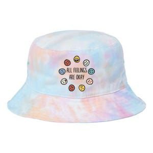 All Feelings Are Okay Tal Health Awareness Month Emotion Tie Dye Newport Bucket Hat