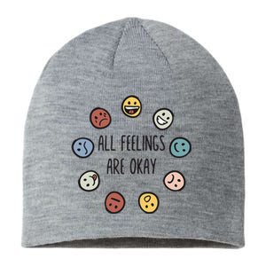 All Feelings Are Okay Tal Health Awareness Month Emotion Sustainable Beanie