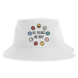 All Feelings Are Okay Tal Health Awareness Month Emotion Sustainable Bucket Hat