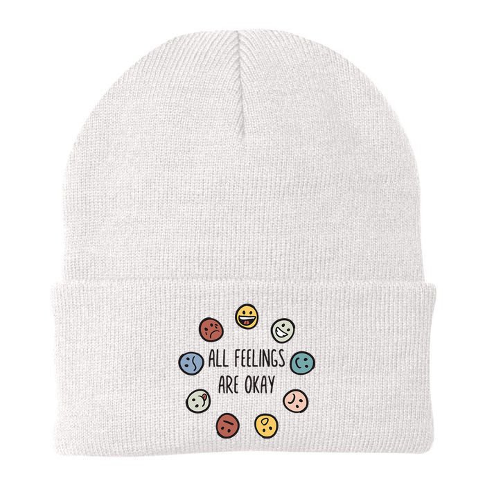 All Feelings Are Okay Tal Health Awareness Month Emotion Knit Cap Winter Beanie