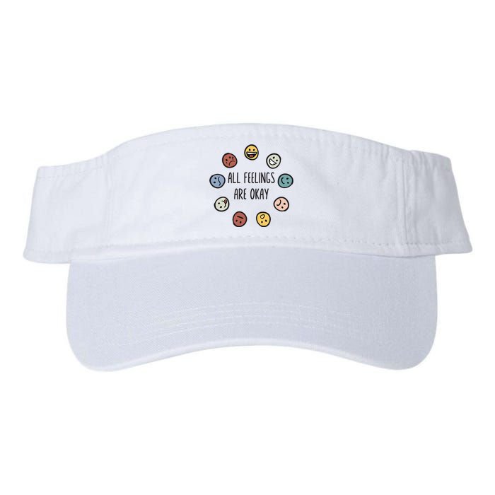 All Feelings Are Okay Tal Health Awareness Month Emotion Valucap Bio-Washed Visor