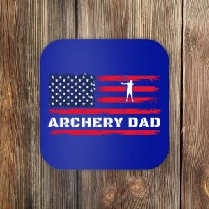 American Flag Archery Dad Father's Day Meaningful Gift Coaster