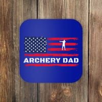 American Flag Archery Dad Father's Day Meaningful Gift Coaster