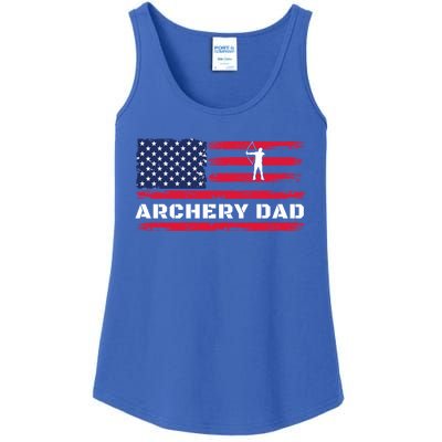 American Flag Archery Dad Father's Day Meaningful Gift Ladies Essential Tank